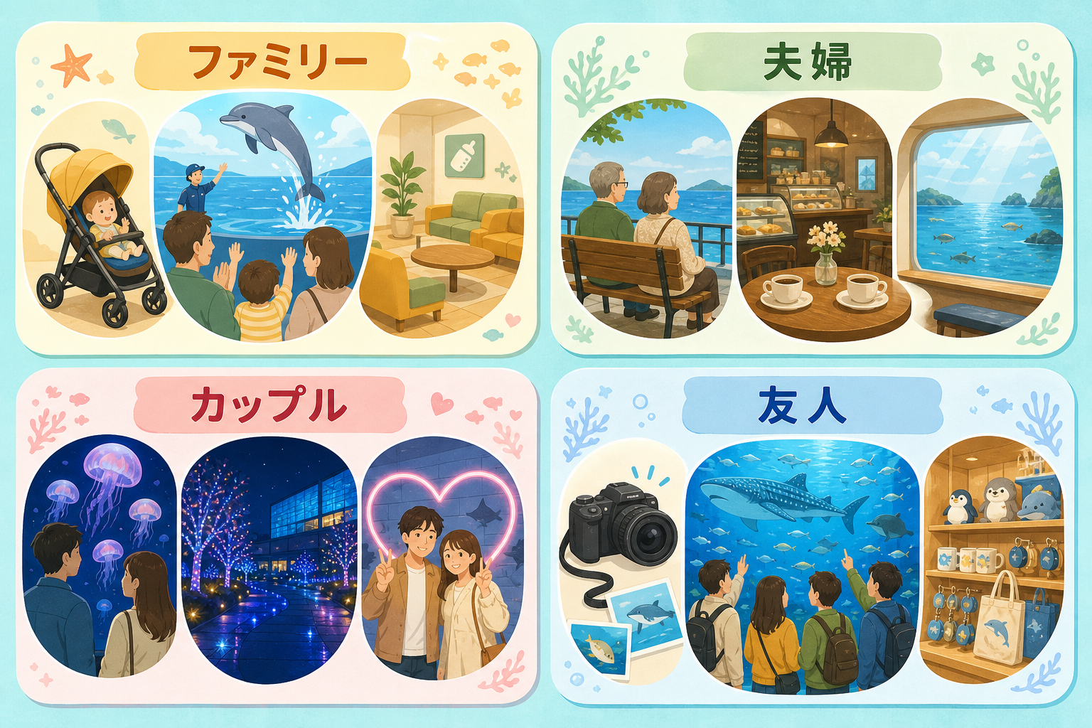 ターゲット別の水族館の選び方